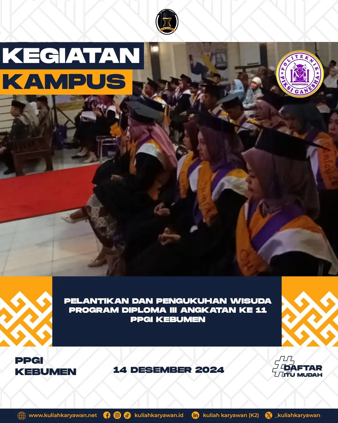 Wisuda Politeknik Piksi Ganesha Indonesia Kebumen