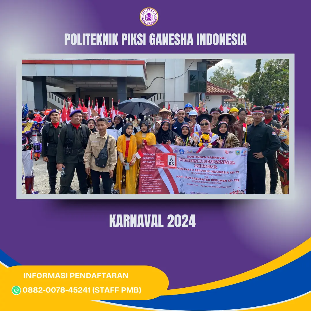 Karnaval Politeknik Piksi Ganesha Indonesia Kebumen